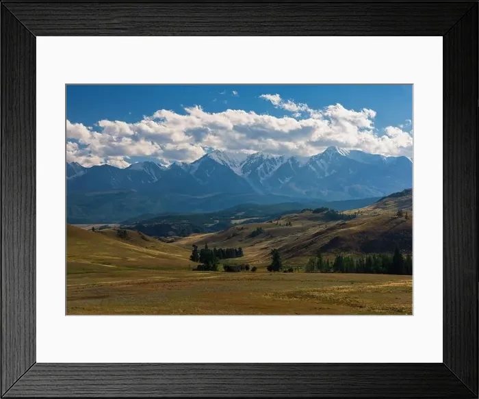 Framed Print : Kurai steppe and North-Chui ridge Framed Print : Kurai steppe and North-Chui ridge