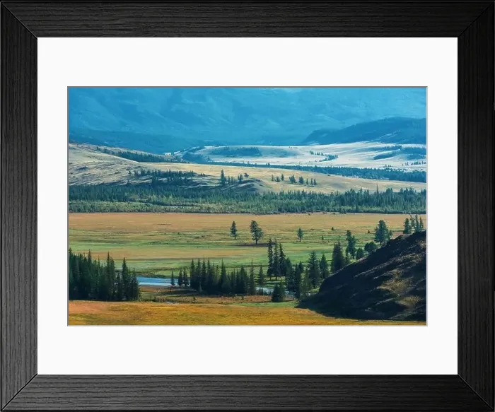 Framed Print : Kurai steppe and North-Chui ridge Framed Print : Kurai steppe and North-Chui ridge
