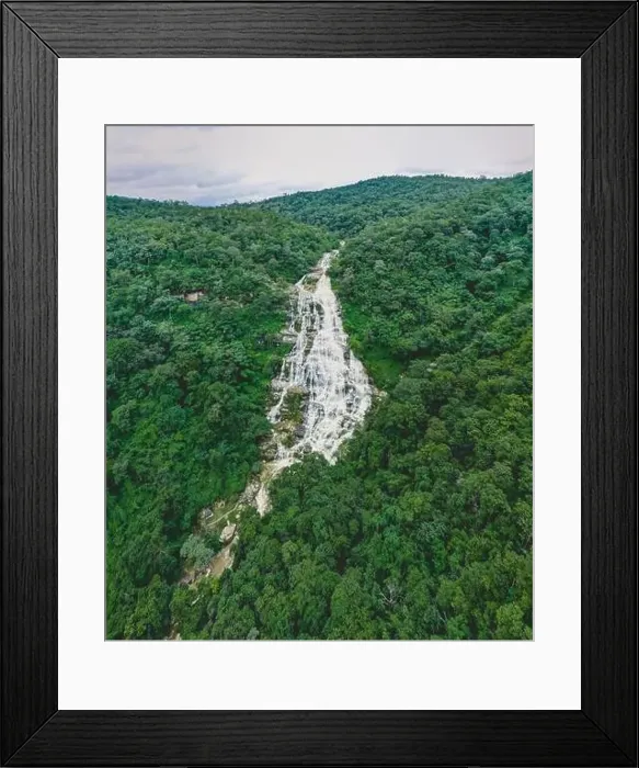 Framed Print : Aerial view of Mae Ya Waterfall in Doi Inthanon national park, Chiang Mai province, Thailand Framed Print : Aerial view of Mae Ya Waterfall in Doi Inthanon national park, Chiang Mai province, Thailand