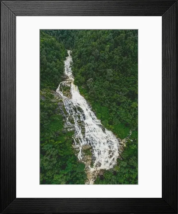 Framed Print : Aerial view of Mae Ya Waterfall in Doi Inthanon national park, Chiang Mai province, Thailand Framed Print : Aerial view of Mae Ya Waterfall in Doi Inthanon national park, Chiang Mai province, Thailand