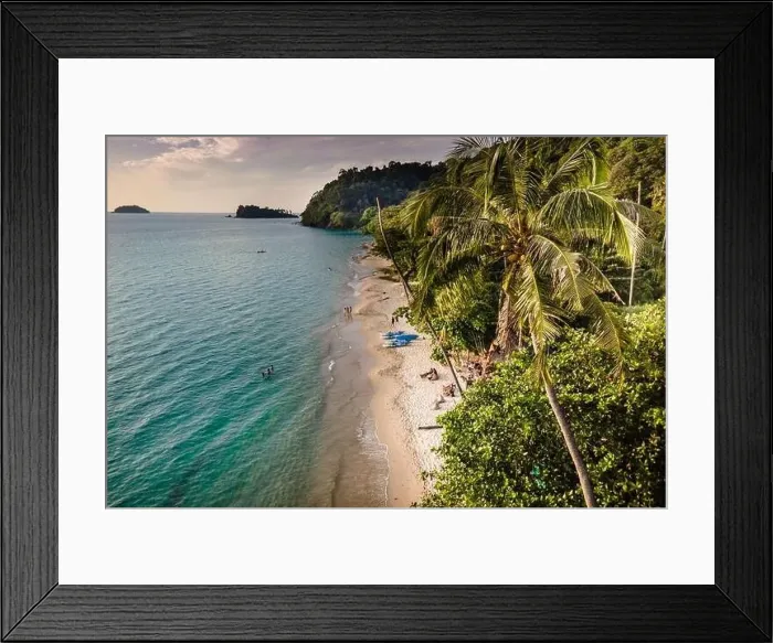 Framed Print : Aerial shot of tropical beach on Koh Chang, Thailand Framed Print : Aerial shot of tropical beach on Koh Chang, Thailand