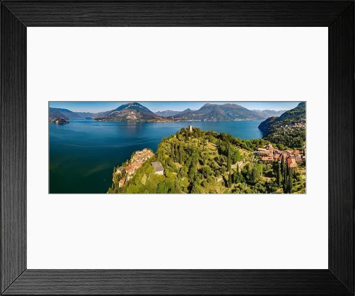 Framed Print : Vezio Castle, Varenna, Lake Como (IT), Aerial view Framed Print : Vezio Castle, Varenna, Lake Como (IT), Aerial view