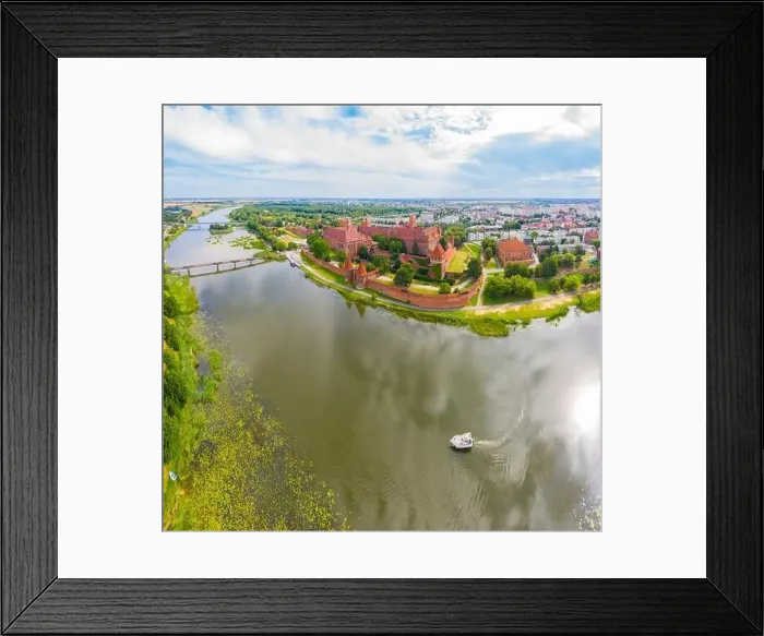 Framed Print : Aerial view of Malbork Teutonic order castle in Poland Framed Print : Aerial view of Malbork Teutonic order castle in Poland