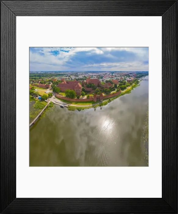 Framed Print : Aerial view of Malbork Teutonic order castle in Poland Framed Print : Aerial view of Malbork Teutonic order castle in Poland