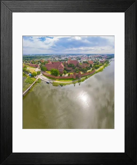 Framed Print : Aerial view of Malbork Teutonic order castle in Poland Framed Print : Aerial view of Malbork Teutonic order castle in Poland