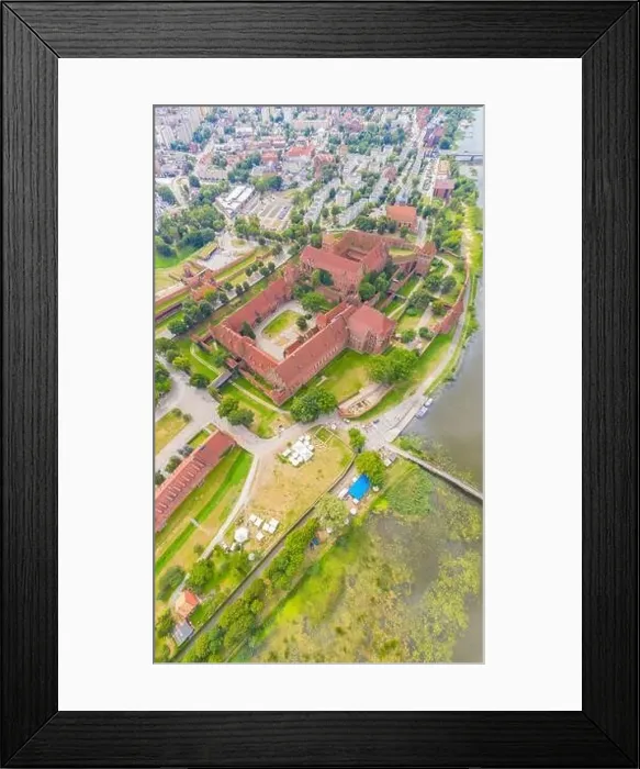 Framed Print : Aerial view of Malbork Teutonic order castle in Poland Framed Print : Aerial view of Malbork Teutonic order castle in Poland