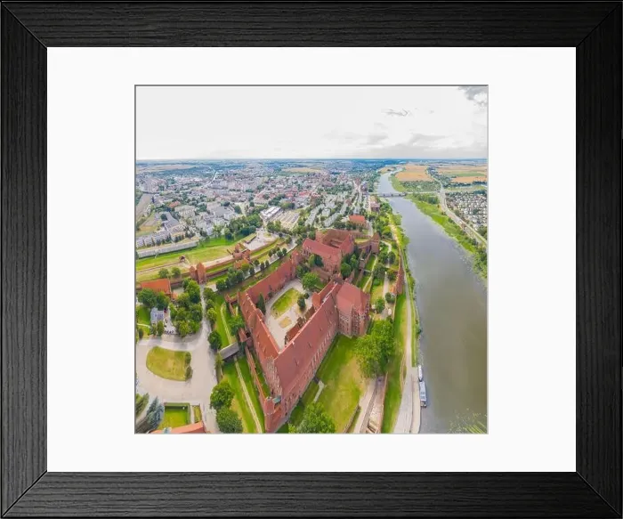 Framed Print : Aerial view of Malbork Teutonic order castle in Poland Framed Print : Aerial view of Malbork Teutonic order castle in Poland