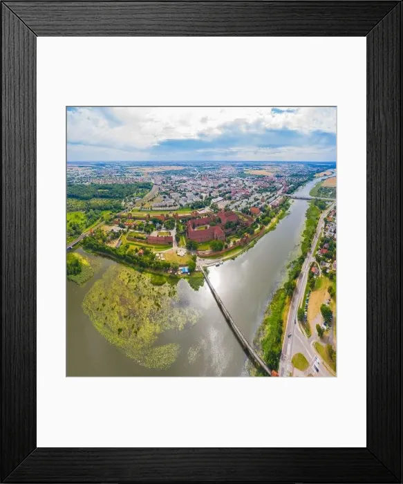 Framed Print : Aerial view of Malbork Teutonic order castle in Poland Framed Print : Aerial view of Malbork Teutonic order castle in Poland