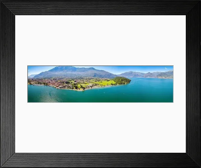 Framed Print : aerial view of the town of Colico on Lake Como Framed Print : aerial view of the town of Colico on Lake Como