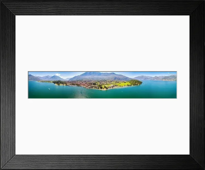 Framed Print : aerial view of the town of Colico on Lake Como Framed Print : aerial view of the town of Colico on Lake Como