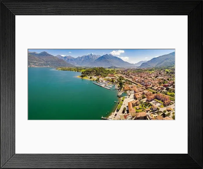 Framed Print : aerial view of the town of Colico on Lake Como Framed Print : aerial view of the town of Colico on Lake Como
