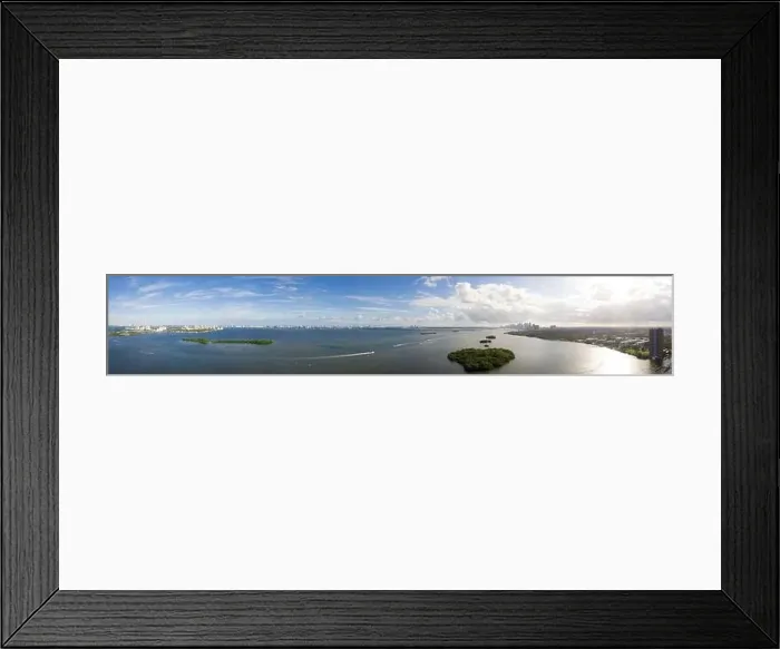 Framed Print : Stock panorama photo Miami Biscayne Bay Framed Print : Stock panorama photo Miami Biscayne Bay