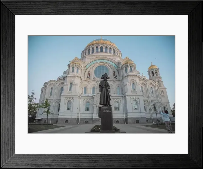 Framed Print : Kronstadt. Russia. June 26, 2018 Naval Nikolsky Cathedral, building facade. High quality photo Framed Print : Kronstadt. Russia. June 26, 2018 Naval Nikolsky Cathedral, building facade. High quality photo