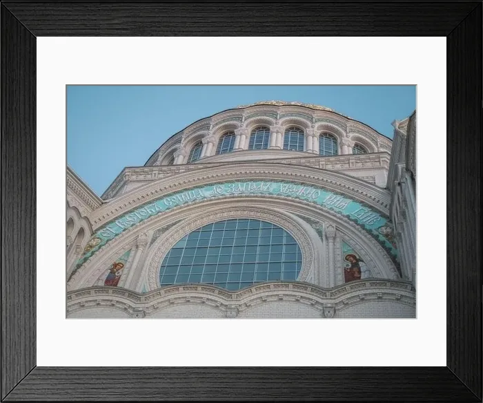 Framed Print : Kronstadt. Russia. June 26, 2018 Naval Nikolsky Cathedral, building facade. High quality photo Framed Print : Kronstadt. Russia. June 26, 2018 Naval Nikolsky Cathedral, building facade. High quality photo