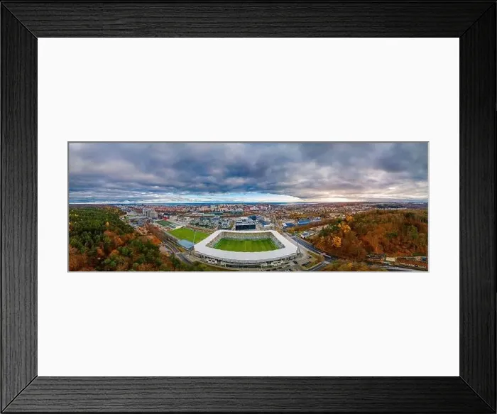 Framed Print : panorama of Gdynia with a view of the football stadium Framed Print : panorama of Gdynia with a view of the football stadium