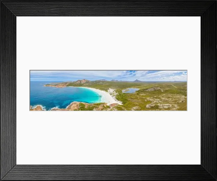 Framed Print : Aerial view of Hellfire bay near Esperance viewed during a cloudy day, Australia Framed Print : Aerial view of Hellfire bay near Esperance viewed during a cloudy day, Australia