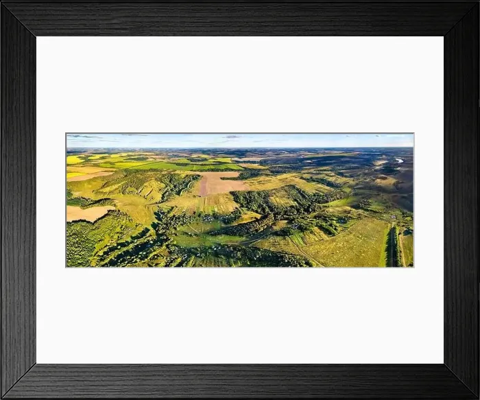 Framed Print : Typical aerial landscape of Russian Chernozemie. Bolshoe Gorodkovo village, Kursk region Framed Print : Typical aerial landscape of Russian Chernozemie. Bolshoe Gorodkovo village, Kursk region