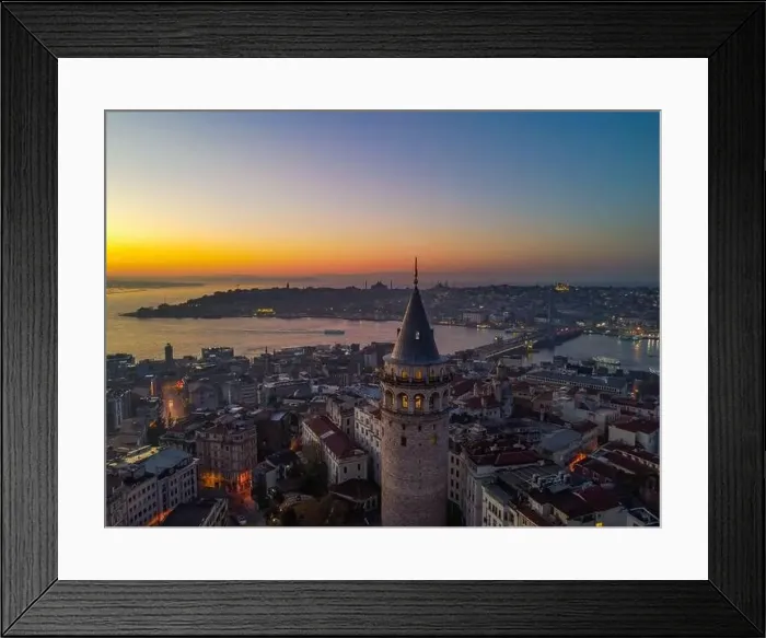 Framed Print : Aerial view of Galata Tower of istanbul Turkey Framed Print : Aerial view of Galata Tower of istanbul Turkey