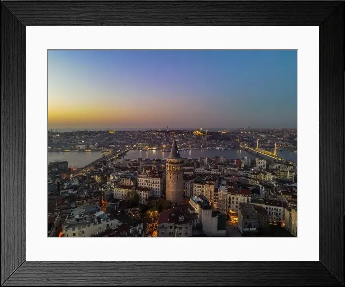 Framed Print : Aerial view of Galata Tower of istanbul Turkey Framed Print : Aerial view of Galata Tower of istanbul Turkey