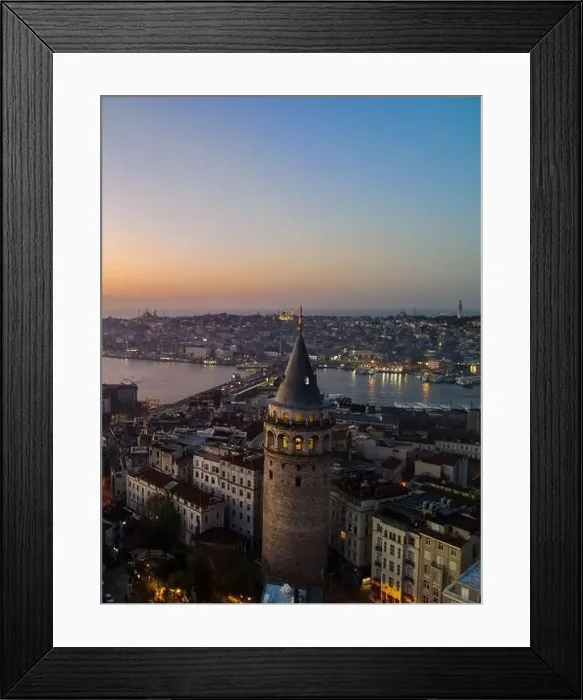 Framed Print : Aerial view of Galata Tower of istanbul Turkey Framed Print : Aerial view of Galata Tower of istanbul Turkey