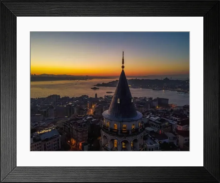 Framed Print : Aerial view of Galata Tower of istanbul Turkey Framed Print : Aerial view of Galata Tower of istanbul Turkey