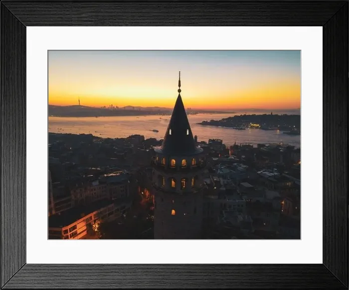 Framed Print : Aerial view of Galata Tower of istanbul Turkey Framed Print : Aerial view of Galata Tower of istanbul Turkey