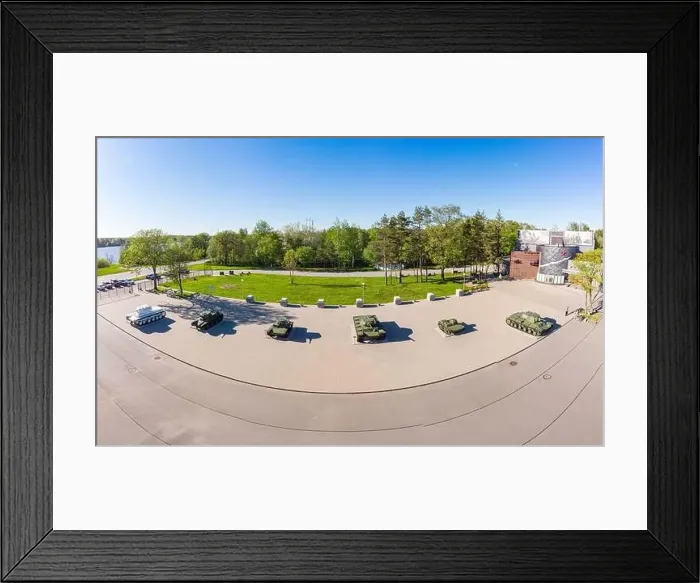 Framed Print : Aerial panoramic View at the Museum diorama in sunny summer day Framed Print : Aerial panoramic View at the Museum diorama in sunny summer day