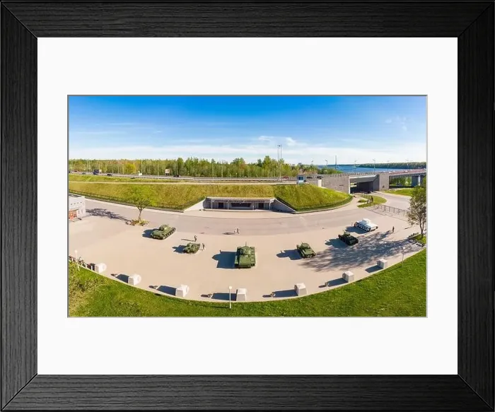 Framed Print : Aerial panoramic View at the Museum diorama in sunny summer day Framed Print : Aerial panoramic View at the Museum diorama in sunny summer day