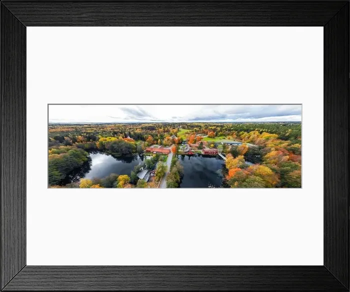 Framed Print : Panoramic aerial view of old village Ruotsinpyhtaa at autumn, Finland Framed Print : Panoramic aerial view of old village Ruotsinpyhtaa at autumn, Finland