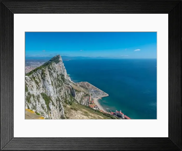 Framed Print : Gibraltar Rock from above Framed Print : Gibraltar Rock from above