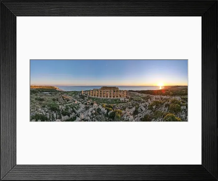 Framed Print : Selinunte, Temple, Sicily, Italy, drone aerial view of the Greek Roman temples during sunset. Sicily Italy Framed Print : Selinunte, Temple, Sicily, Italy, drone aerial view of the Greek Roman temples during sunset. Sicily Italy