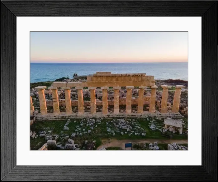 Framed Print : Selinunte, Temple, Sicily, Italy, drone aerial view of the Greek Roman temples during sunset. Sicily Italy Framed Print : Selinunte, Temple, Sicily, Italy, drone aerial view of the Greek Roman temples during sunset. Sicily Italy