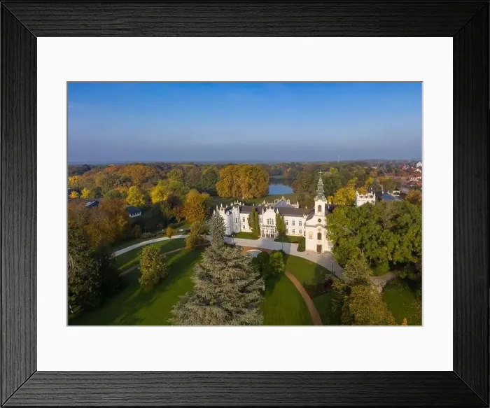 Framed Print : Aerial view of Brunszvik Castle in Martonvasar Framed Print : Aerial view of Brunszvik Castle in Martonvasar