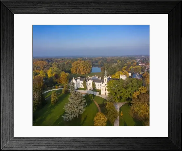 Framed Print : Aerial view of Brunszvik Castle in Martonvasar Framed Print : Aerial view of Brunszvik Castle in Martonvasar
