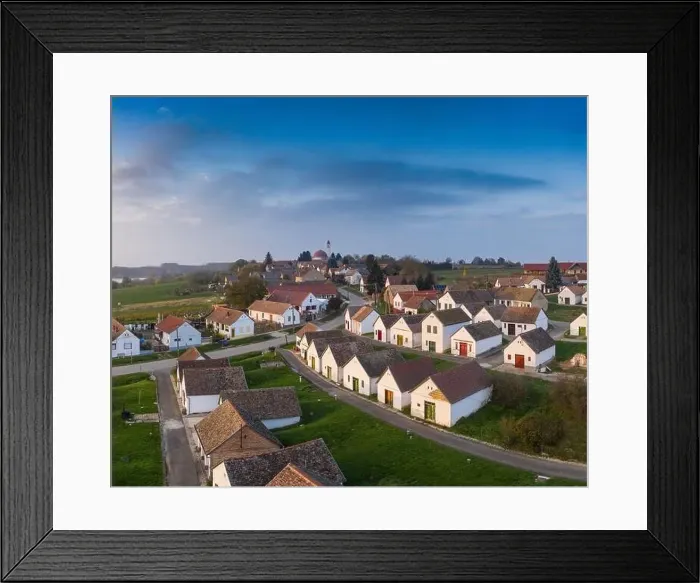 Framed Print : Wine cellars in a row in Southern Hungary in Palkonya village Framed Print : Wine cellars in a row in Southern Hungary in Palkonya village