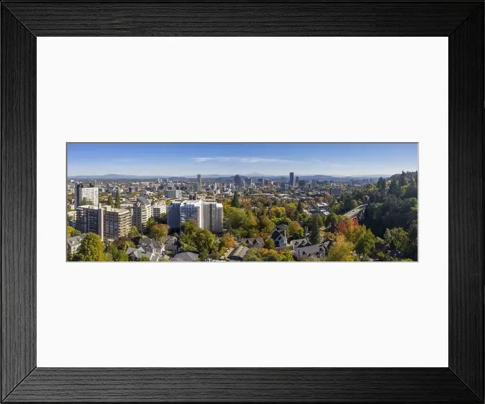 Framed Print : Aerial Panaramic View Of Portland Oregon And Surrounding Suburbs Framed Print : Aerial Panaramic View Of Portland Oregon And Surrounding Suburbs