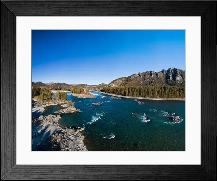 Framed Print : Autumn valley of mountain river Framed Print : Autumn valley of mountain river