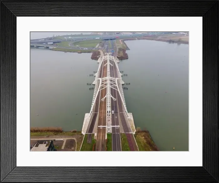 Framed Print : Aerial drone video of the Enneus Heermabrug in Amsterdam Framed Print : Aerial drone video of the Enneus Heermabrug in Amsterdam