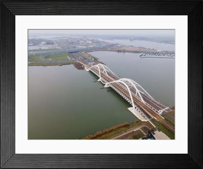 Framed Print : Aerial drone video of the Enneus Heermabrug in Amsterdam Framed Print : Aerial drone video of the Enneus Heermabrug in Amsterdam