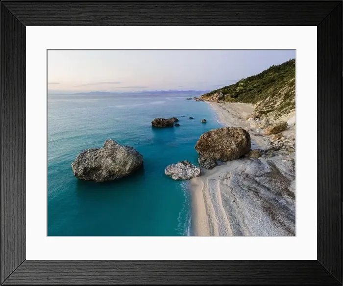Framed Print : Aeriall Views of Greek Island / Lefkada Framed Print : Aeriall Views of Greek Island / Lefkada