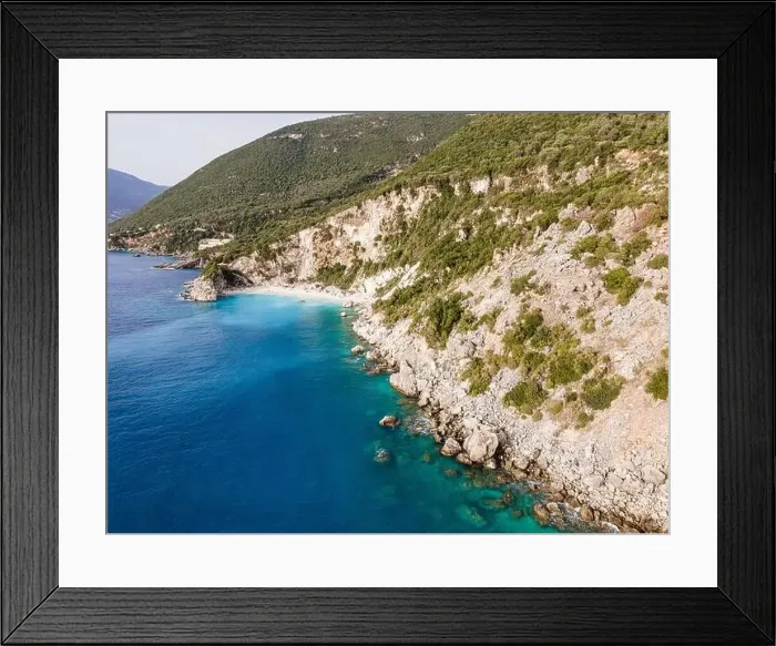 Framed Print : Aeriall Views of Greek Island / Lefkada Framed Print : Aeriall Views of Greek Island / Lefkada