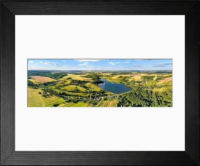 Framed Print : Aerial landscape of Russian Chernozemye. Nizhnyaya Vablya village, Kursk region Framed Print : Aerial landscape of Russian Chernozemye. Nizhnyaya Vablya village, Kursk region