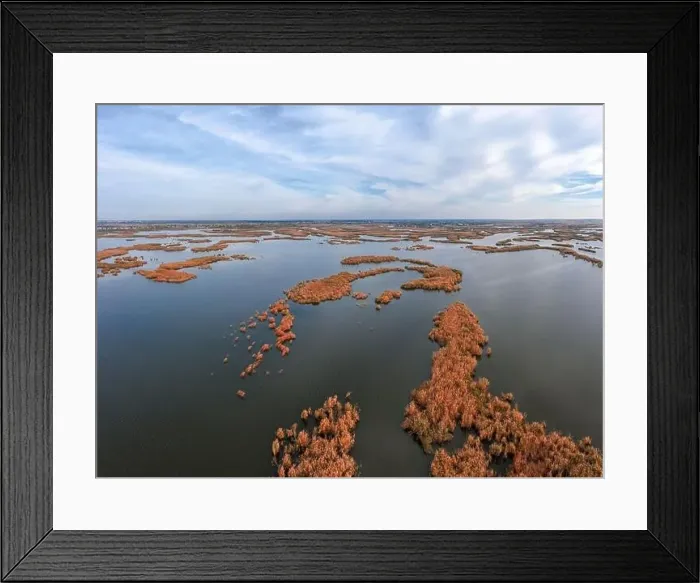 Framed Print : Irresistible floods on the Samara River on the Dnieper in Ukraine in the evening warm bright light Framed Print : Irresistible floods on the Samara River on the Dnieper in Ukraine in the evening warm bright light