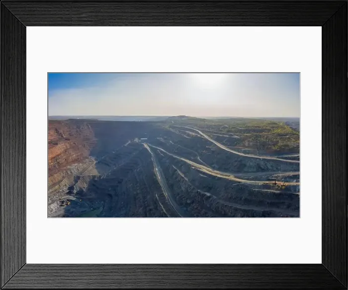 Framed Print : Extraction of minerals with the help of special equipment in the warm evening light in picturesque Ukraine Framed Print : Extraction of minerals with the help of special equipment in the warm evening light in picturesque Ukraine