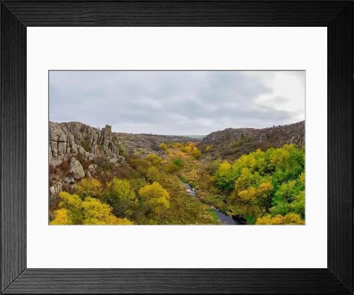 Framed Print : A stream flows in the Aktovsky Canyon Framed Print : A stream flows in the Aktovsky Canyon