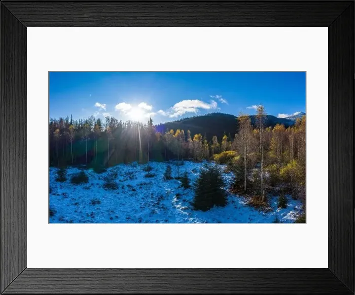 Framed Print : Picturesque mountain landscapes of autumn with snow near the village of Dzembronya in Ukraine Carpathians mountains Framed Print : Picturesque mountain landscapes of autumn with snow near the village of Dzembronya in Ukraine Carpathians mountains