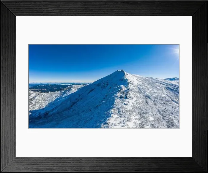 Framed Print : Wonderful landscapes of the Carpathian Mountains covered with snow Framed Print : Wonderful landscapes of the Carpathian Mountains covered with snow