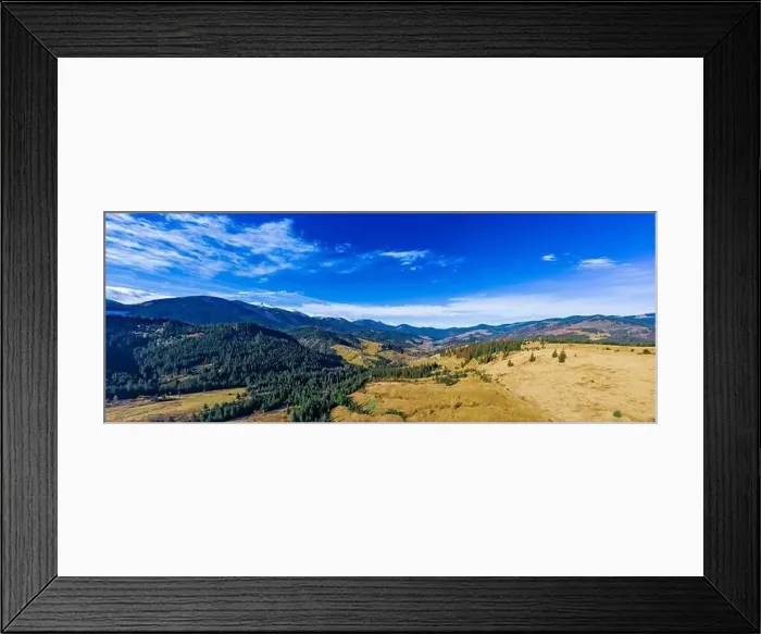Framed Print : Small village in a mountain valley of the Carpathian Mountains on an autumn day in Ukraine in the village of Dzembronya Framed Print : Small village in a mountain valley of the Carpathian Mountains on an autumn day in Ukraine in the village of Dzembronya