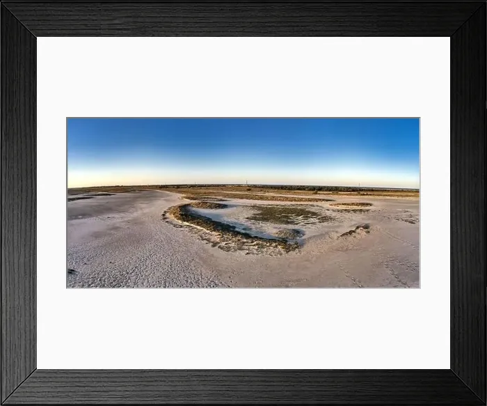 Framed Print : Sandy swamp near a beautiful lake, top view, drone camera Framed Print : Sandy swamp near a beautiful lake, top view, drone camera