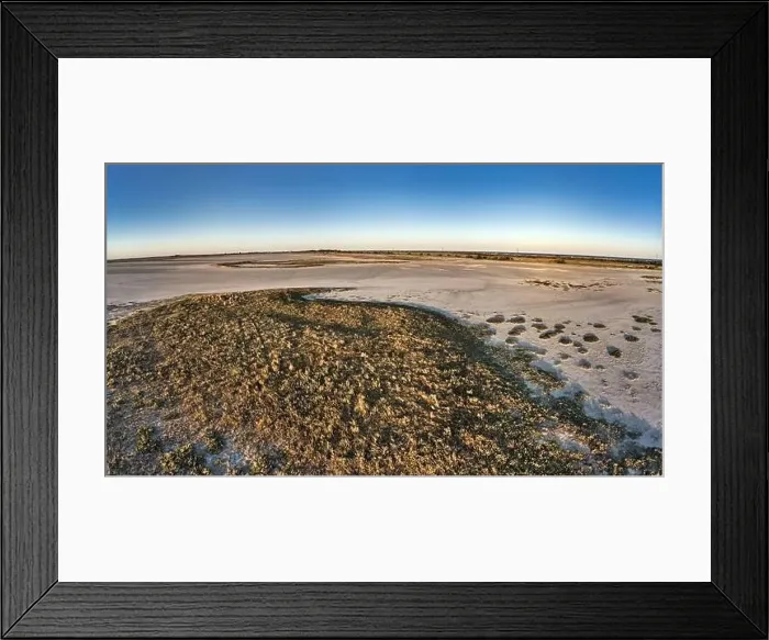 Framed Print : Sandy swamp near a beautiful lake, top view, drone camera Framed Print : Sandy swamp near a beautiful lake, top view, drone camera